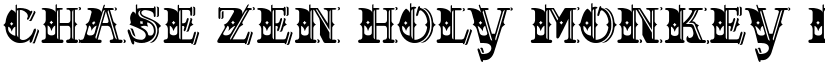 CHASE ZEN HOLY MONKEY NUTS Regular font
