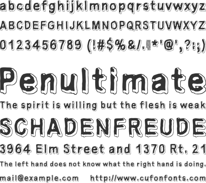 Universedge font preview