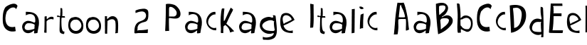 Cartoon 2 Package Italic font