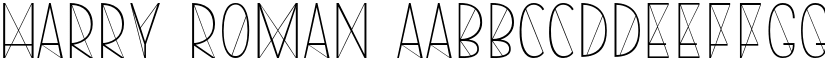 Harry Roman font
