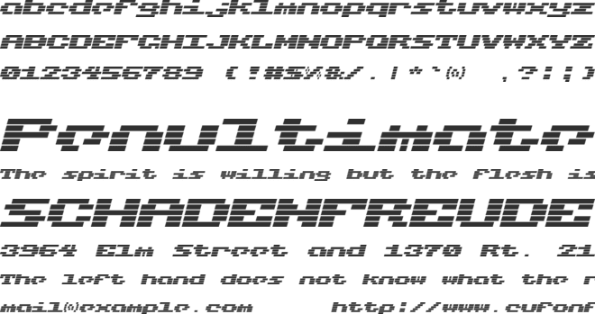 Charmset font preview