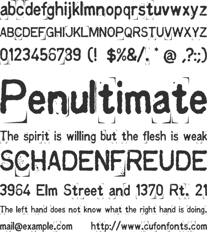 Kingthings Printingkit font preview