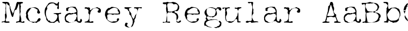 McGarey Regular font
