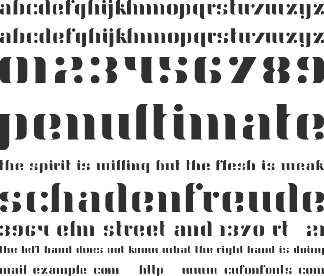 Aery font preview