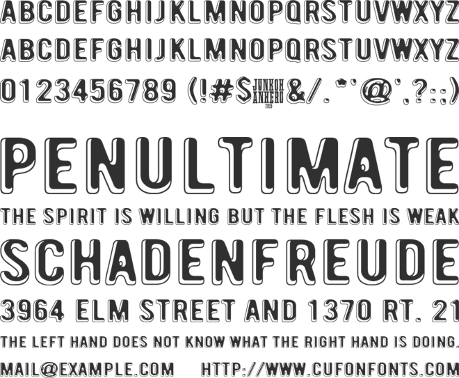 January Threed font preview