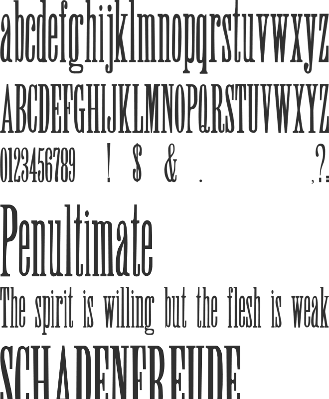 Sky High font preview