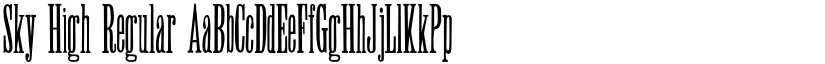 Sky High Regular font