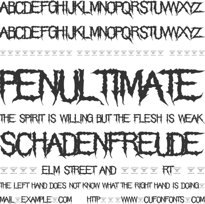 The Grim Raiders font preview