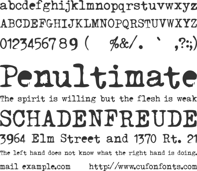 Triumph Tippa font preview