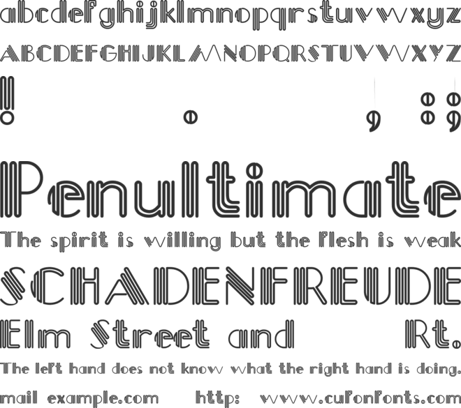 Picadilly font preview