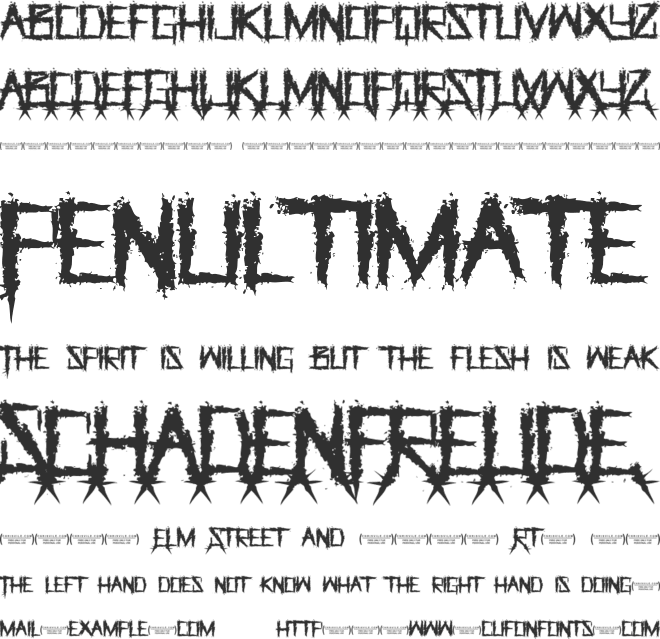 The GrindeR font preview