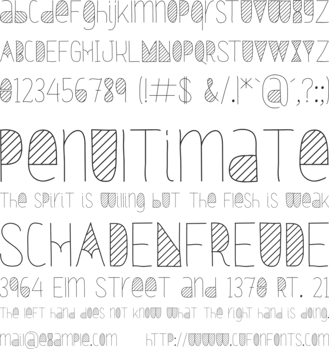 Oxymorons font preview