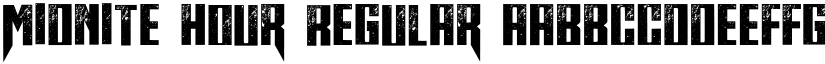 Midnite Hour Regular font