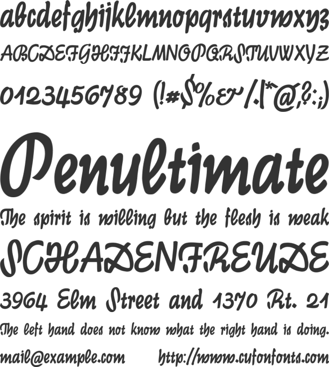 Graphic CAT font preview