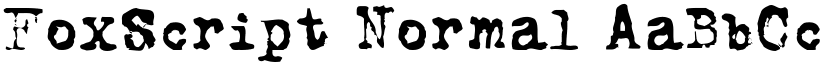 FoxScript Normal font