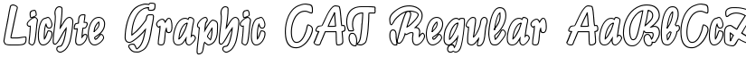 Lichte Graphic CAT Regular font