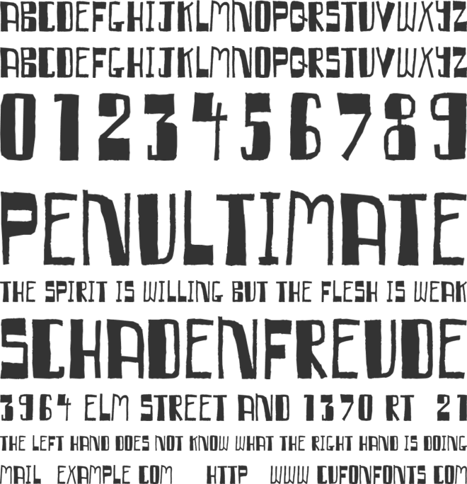 Qumbazonki font preview