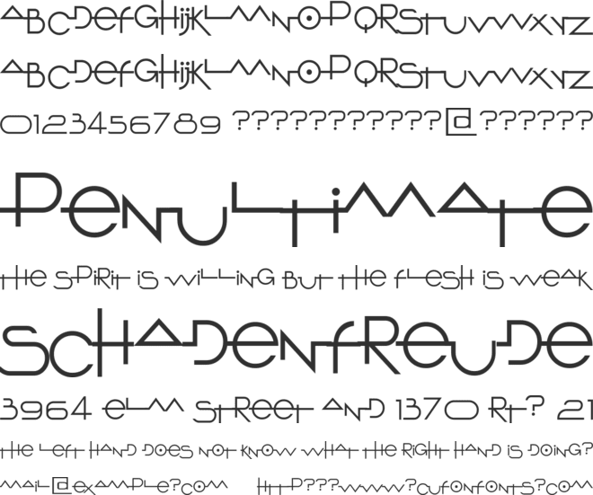 O 10 Type font preview
