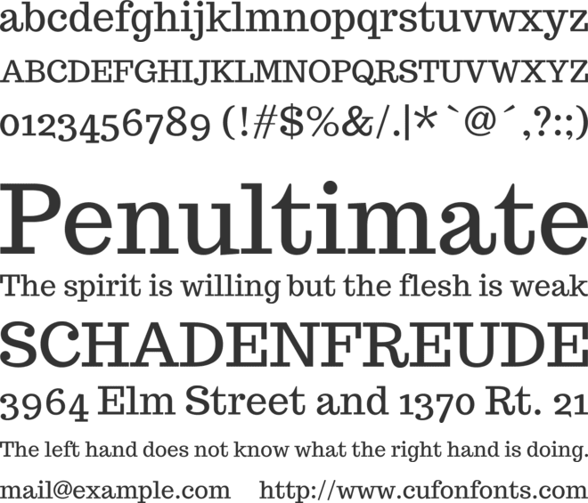 Trocchi font preview