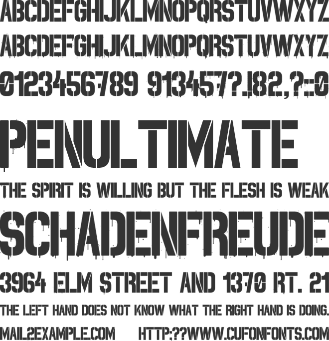 Spray.ME font preview