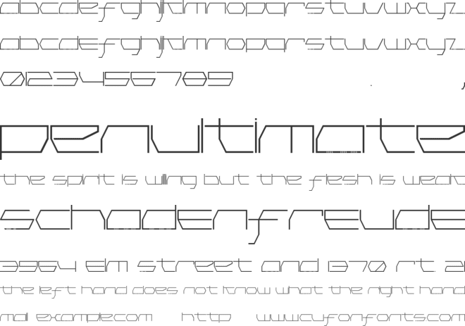 Pink Has Gone Extinct Hairline font preview