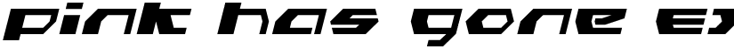 Pink Has Gone Extinct Oblique LDR Regular font