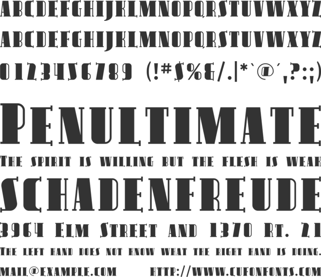 Avondale SC font preview