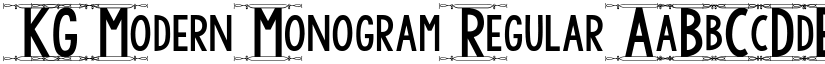KG Modern Monogram Regular font