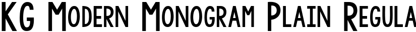 KG Modern Monogram Plain Regular font