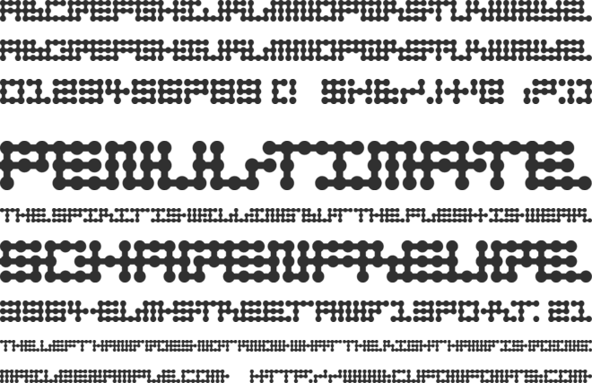 Node to Nowhere font preview