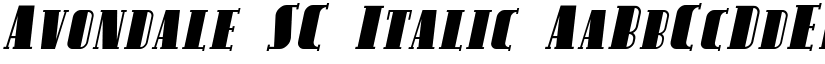 Avondale SC Italic font