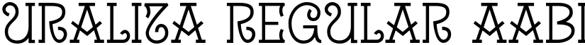 Uralita Regular font