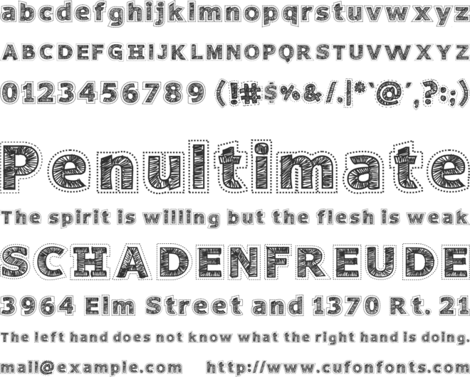 Needlework Perfect font preview