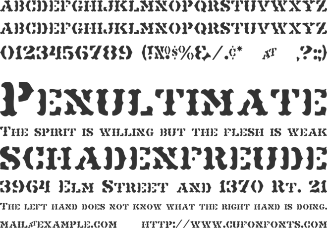 Maverick font preview