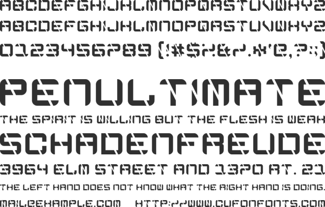 Edge Cutting font preview