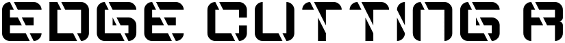 Edge Cutting Regular font