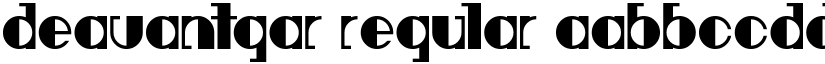 Deavantgar Regular font
