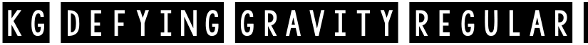 KG Defying Gravity Regular font