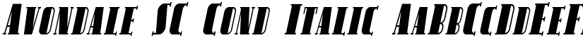 Avondale SC Cond Italic font