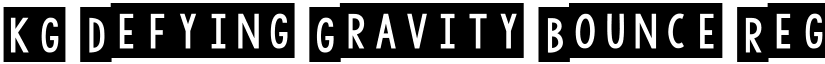 KG Defying Gravity Bounce Regular font