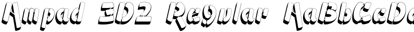 Ampad 3D2 Regular font