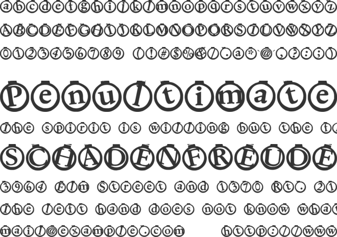 KerstKaarten font preview