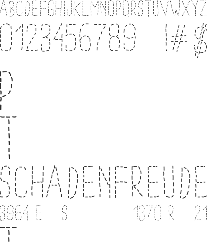 PWDottedFont font preview