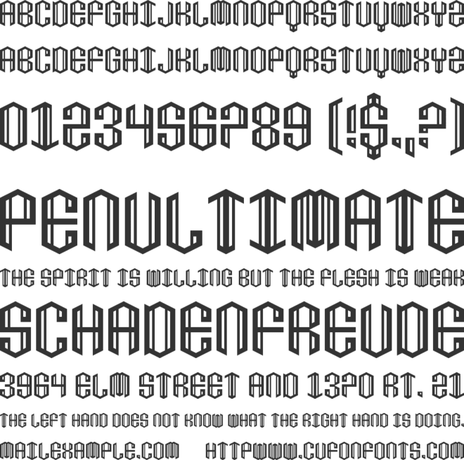 Diamante font preview