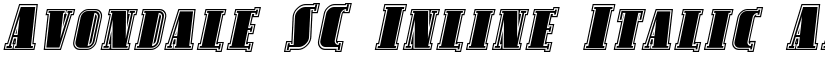 Avondale SC Inline Italic font