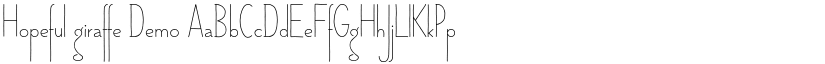 Hopeful giraffe Demo font