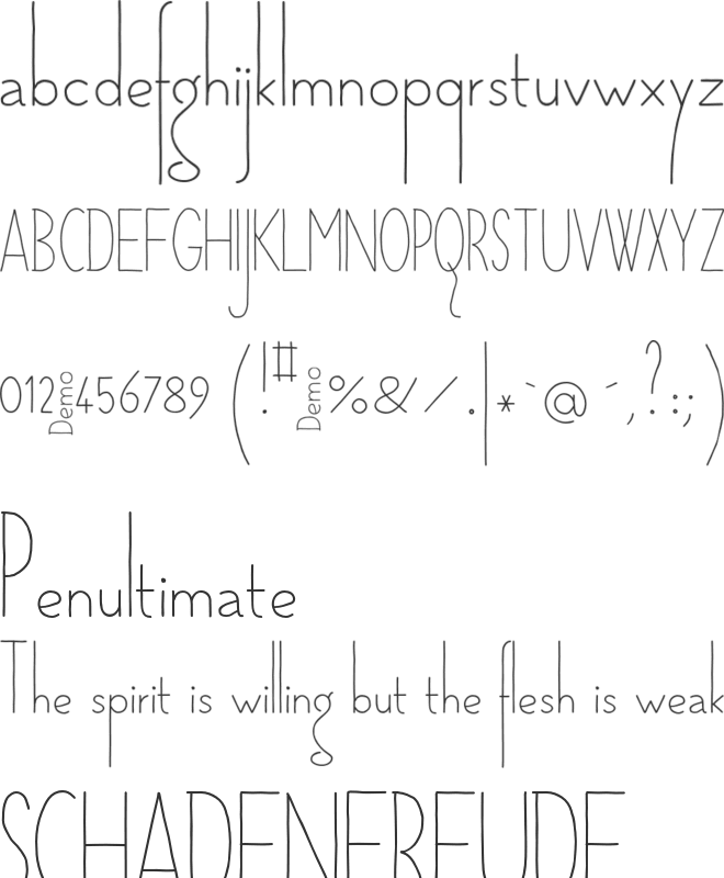 Hopeful giraffe font preview