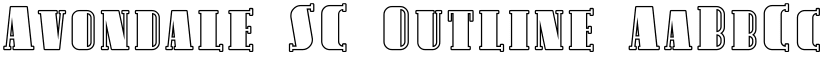 Avondale SC Outline font