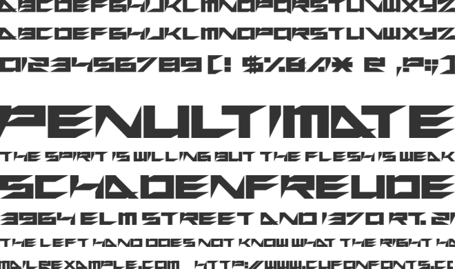 Xero's Retreat font preview