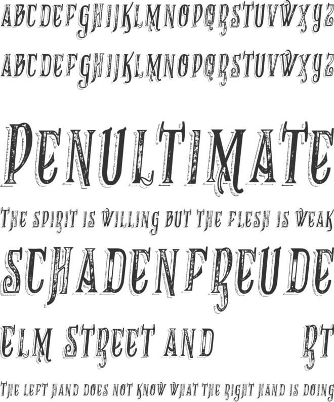 VTKS RECOVER MB 1 font preview